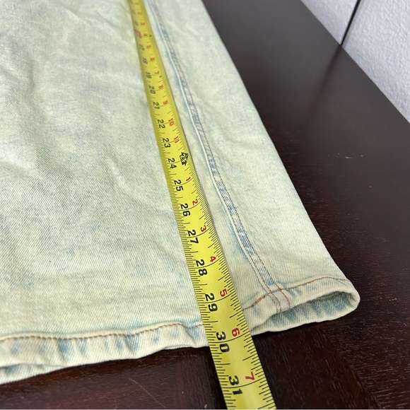 NWT Wild Fable Highest Rise 90’s Straight Jeans Lime Green Acid Wash Sz 16 - Picture 11 of 11